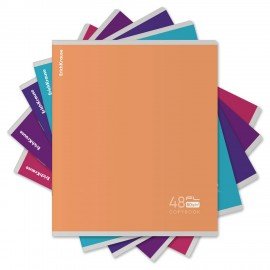 Тетрадь А5 48л. ErichKrause, скоба, клетка, Soft-touch+УФ, FL микс в спайке, 60623