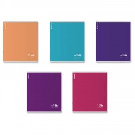 Тетрадь А5 48л. ErichKrause, скоба, клетка, Soft-touch+УФ, FL микс в спайке, 60623
