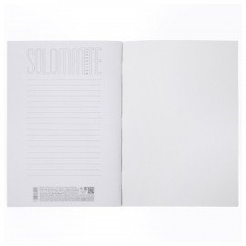 Тетрадь А4 96л. HATBER скоба, клетка, Soft-touch ламинация, SoloMatte_Черный бархат,, 96Т4лВ1