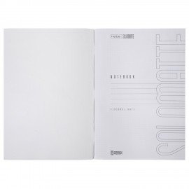 Тетрадь А4 96л. HATBER скоба, клетка, Soft-touch ламинация, SoloMatte_Черный бархат,, 96Т4лВ1