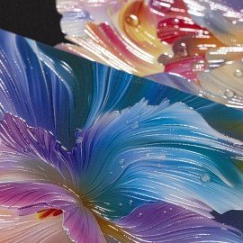 Тетрадь А4 96л. HATBER гребень, клетка, Soft-touch ламинация, 3D лак, Хрупкие лепестк, 96Т4лолВ1гр
