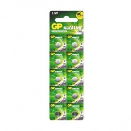 Батарейка GP Alkaline, A76 (G13, LR44), алкалиновая, 1 шт., в блистере (отрывной блок), A76-С10