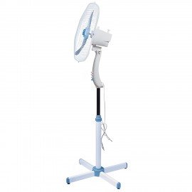 Вентилятор напольный SONNEN FS40-A104 Line, 45 Вт, 3 скоростных режима, белый/синий, 451034