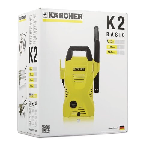 Минимойка KARCHER (КЕРХЕР) K 2 Basic, мощность 1,4 кВт, давление 110 бар, шланг 3 м, 1.673-000.0