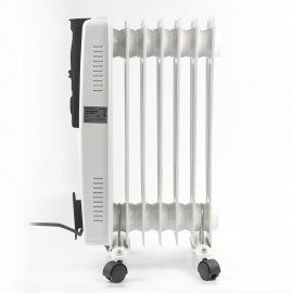 Обогреватель масляный SONNEN DFS-07, 1500 Вт, 7 секций, белый, 453498