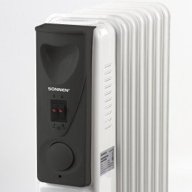 Обогреватель масляный SONNEN DFS-07, 1500 Вт, 7 секций, белый, 453498