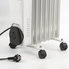 Обогреватель масляный SONNEN DFS-07, 1500 Вт, 7 секций, белый, 453498