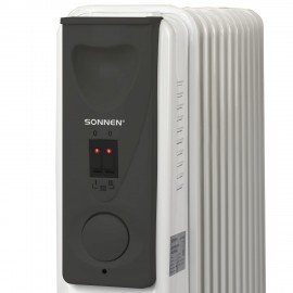 Обогреватель масляный SONNEN DFS-11, 2500 Вт, 11 секций, белый, 453500