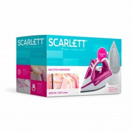 Утюг SCARLETT SC-SI30K25, 2200 Вт, керамическое покрытие, антинакипь, самоочистка, розовый