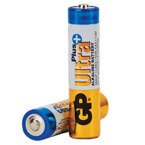 Батарейки КОМПЛЕКТ 4 шт., GP Ultra Plus, AAA (LR03, 24 А), алкалиновые, мизинчиковые, 24AUPNEW-2CR4