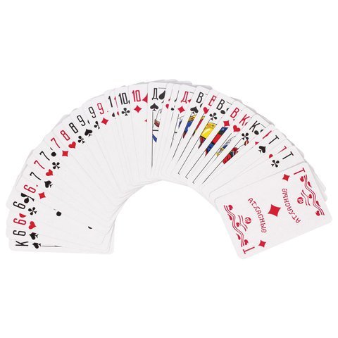 Карты игральные, 36 карт, с пластиковым покрытием, 454215