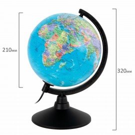 Глобус политический GLOBEN "Классик", 21 см, с подсветкой, К012100010