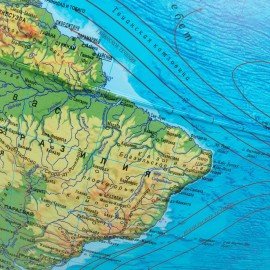 Глобус физический Globen "Классик", 32 см, рельефный, К013200219