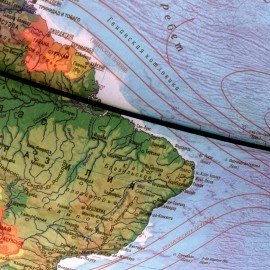 Глобус физический / политический GLOBEN "Классик Евро", 25 см, рельефный, с подсветкой, Ке022500195