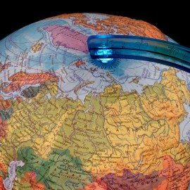 Глобус физический / политический GLOBEN "Классик Евро", 25 см, рельефный, с подсветкой, Ке022500195