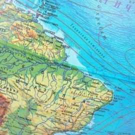 Глобус физический / политический GLOBEN "Классик Евро", 25 см, рельефный, с подсветкой, Ке022500195