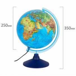 Глобус физический / политический GLOBEN "Классик Евро", 25 см, рельефный, с подсветкой, Ке022500195