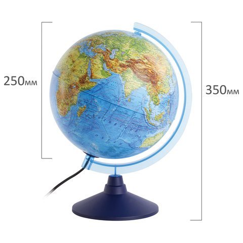 Глобус интерактивный физический/политический GLOBEN, диаметр 250 мм, с подсветкой, INT12500284