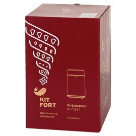 Кофемолка KITFORT КТ-1314, мощность 150 Вт, вместимость 60 г, пластик, черный