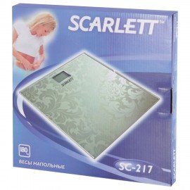 Весы напольные SCARLETT SC-217, электронные, вес до 180 кг, квадратные, стекло, розовые