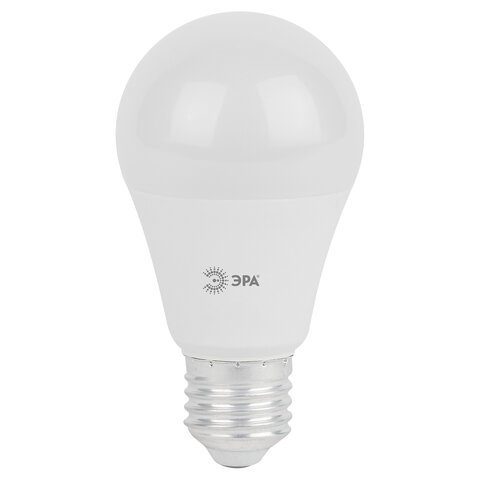 Лампа светодиодная ЭРА, 21 (175) Вт, цоколь E27, груша, теплый белый, 25000 ч, smdA65-21w-827-E27