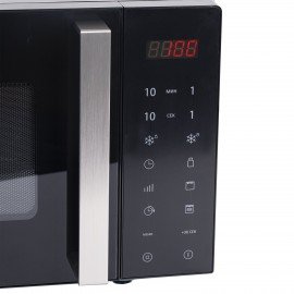 Микроволновая печь без поворотного стола BRASSON MW2390D-11GP, ГРИЛЬ, 9 ПРОГРАММ, 23 л, 900 Вт, сенсорное управление, черная, 454981