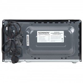 Микроволновая печь SONNEN MW2070BLCR-6MB, 20 л, 700 Вт, таймер, механическое управление, ручка, черная/хром, 454982