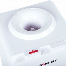 Кулер для воды SONNEN FE-02, напольный, НАГРЕВ/ОХЛАЖДЕНИЕ ЭЛЕКТРОННОЕ, 2 крана, белый, 454996