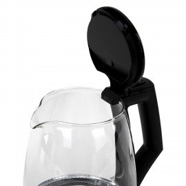 Чайник электрический SONNEN KT-1807, 1,8 л, 2200 Вт, термостойкое стекло, внутренняя подсветка синяя, нержавеющая сталь, 455140