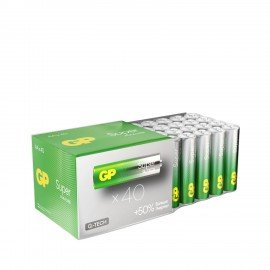 Батарейки GP Super, AA (LR6, 15А), алкалиновые, пальчиковые, КОМПЛЕКТ 40 шт., 15A-2CRVS, GP 15A-2CRVS40