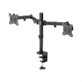 Кронштейн для двух мониторов настольный VESA 75х75, 100х100, 17"-32", до 16 кг, SONNEN STATIC, 455943