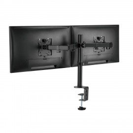 Кронштейн для двух мониторов настольный VESA 75х75, 100х100, 17"-32", до 16 кг, SONNEN STATIC, 455943