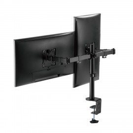 Кронштейн для двух мониторов настольный VESA 75х75, 100х100, 17"-32", до 16 кг, SONNEN STATIC, 455943