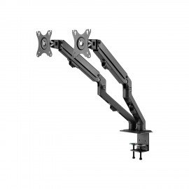 Кронштейн для двух мониторов настольный VESA 75х75, 100х100, 17"-27", до 14 кг, SONNEN MOTION, 455945