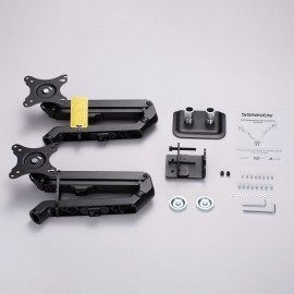 Кронштейн для двух мониторов настольный VESA 75х75, 100х100, 17"-27", до 14 кг, SONNEN MOTION, 455945