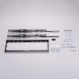 Кронштейн-крепление для ТВ настенный, до 45 кг, VESA 75х75-400х400, 32"-70", черный, SONNEN, 455949