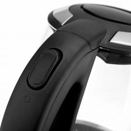 Чайник BRAYER BR1044BK, 2 л, 2200 Вт, закрытый нагревательный элемент, стекло, черный