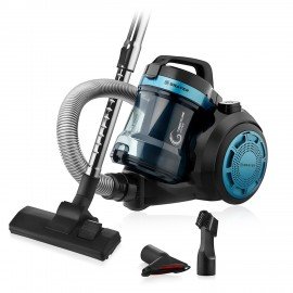 Пылесос BRAYER BR4200 с контейнером "циклон", 1800 Вт, мощность всасывания 400 Вт, черный/синий