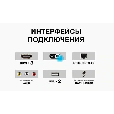 Телевизор JVC LT-43M697, 43" (109 см), 1920x1080, FullHD, 16:9, SmartTV, WiFi, безрамочный, черный