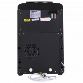 Кулер для воды SONNEN TSE-02WB, настольный, НАГРЕВ/ОХЛАЖДЕНИЕ ЭЛЕКТРОННОЕ, 2 крана, черный, 456174