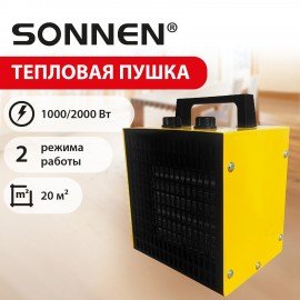 Тепловая пушка SONNEN PTC2001, 2000 Вт, керамический нагревательный элемент, 2 режима, 456205