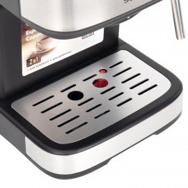 Кофеварка рожковая ручной капучинатор SONNEN CM8501, 1100 Вт, объем 1,5 л, 15 бар, 456335