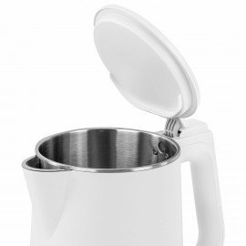 Чайник электрический с двойными стенками SONNEN KT-4103, 1,5 л, 2200 Вт, белый, 456376