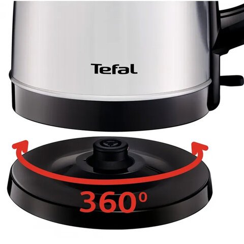 Чайник TEFAL KI150D30, 1,7 л, 2400 Вт, закрытый нагревательный элемент, сталь, серебристый, 7211001458