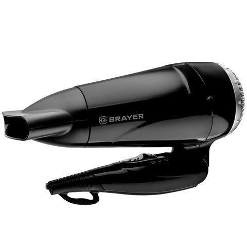 Фен BRAYER BR3024, 1600 Вт, 2 скорости, складная ручка, холодный воздух, черный