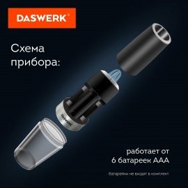 Набор гравитационных мельниц для соли и специй, электрические, 2 шт., PM-6, DASWERK, 456624