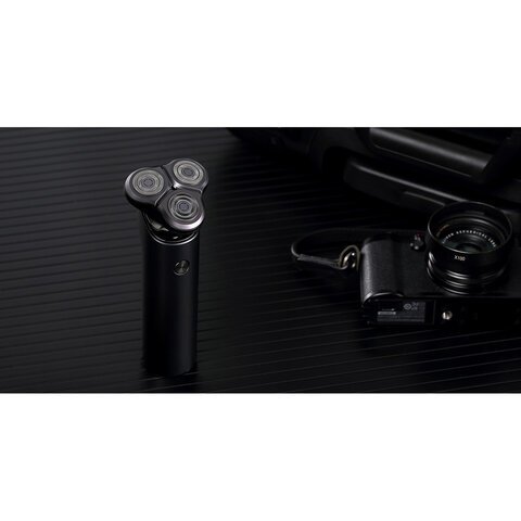 Электробритва XIAOMI Mi Electric Shaver S500, мощность 3 Вт, роторная, 3 головки, аккумулятор, черная, NUN4131GL
