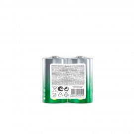 Батарейки GP Super, D (LR20, 13А), алкалиновые, КОМПЛЕКТ 2 шт., в пленке, 13A-OS2