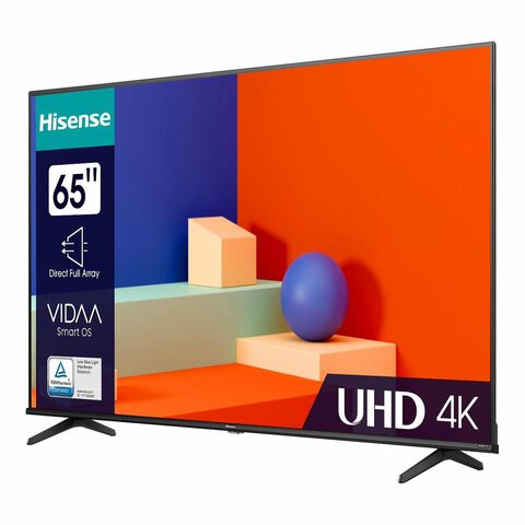 Телевизор HISENSE 65A6K, 65" (164 см), 3840x2160, 4K, 16:9, SmartTV, Wi-Fi, черный