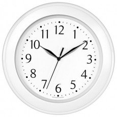 Часы настенные TROYKATIME (TROYKA) 122211201, круг, белые, белая рамка, 30х30х3,8 см